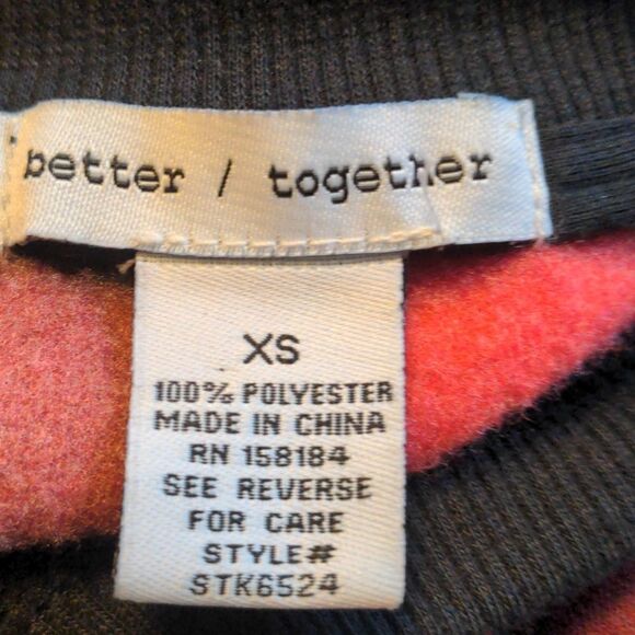 🤩 Better Together‎ red and black checkered sweatshirt size XS 🤩 2 for $20 - Picture 4 of 5